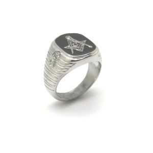 Stainless Steel Masonic Ring